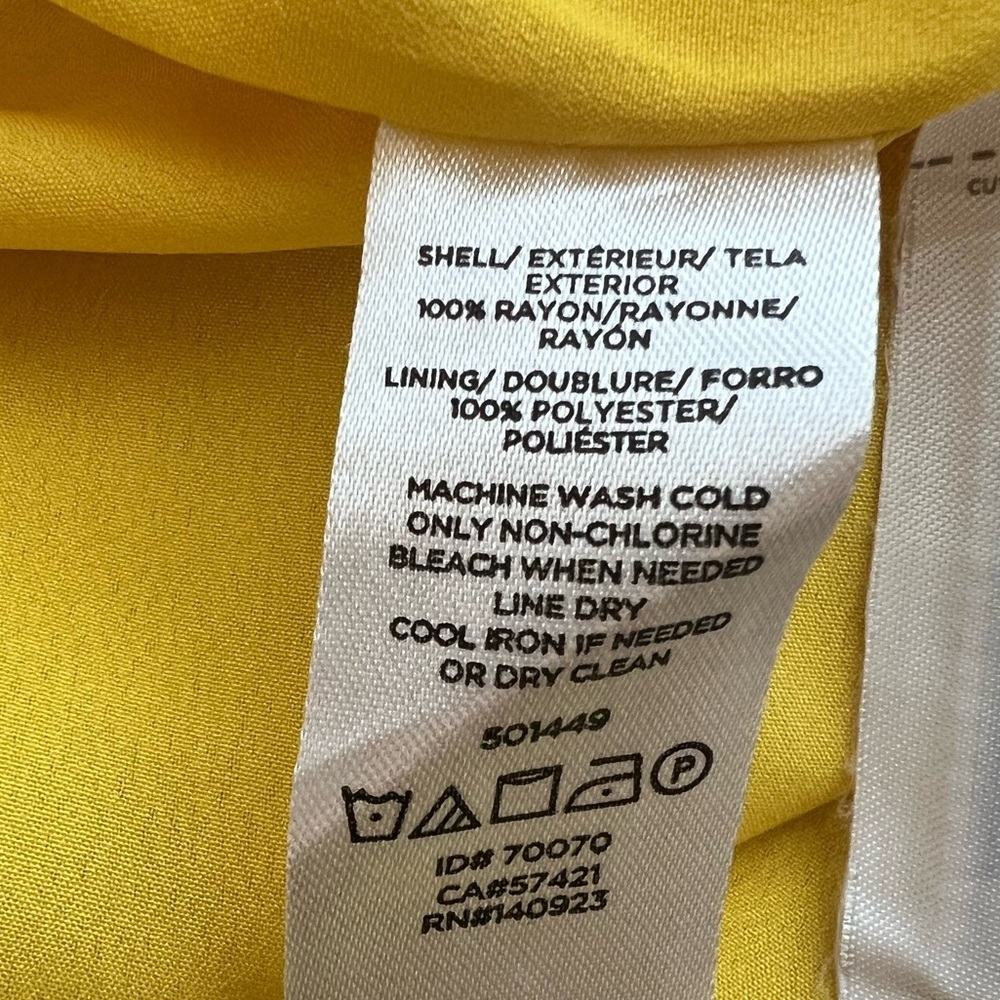 LOFT Floral Pattern Button Down Dress in Yellow Size Small - Picture 8 of 9